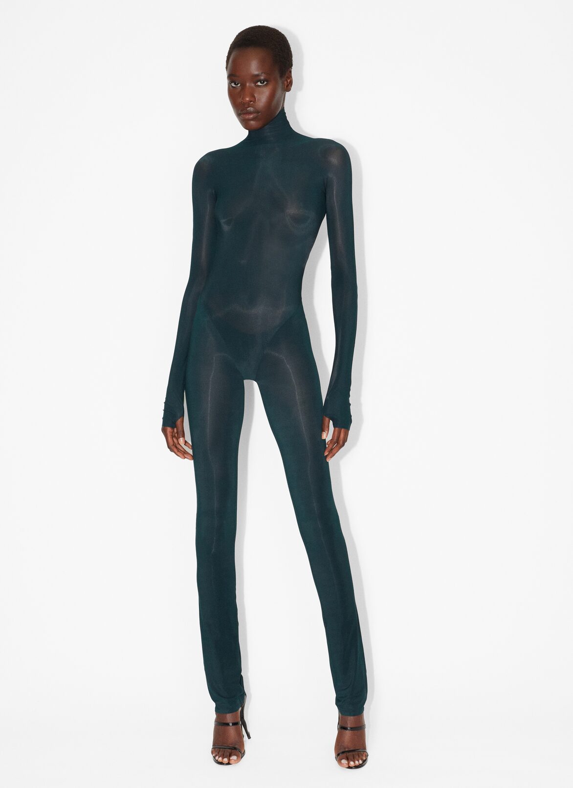 Sheer legging ALAÏA GREEN SHEER LEGGING